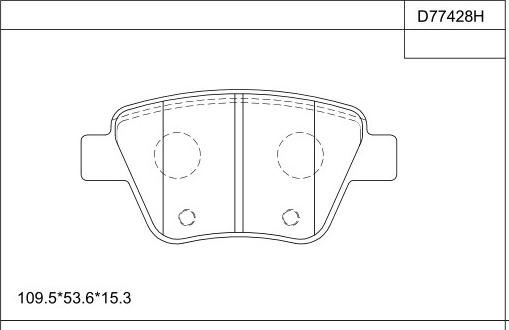 Asimco KD77428H - Тормозные колодки, дисковые, комплект autodnr.net