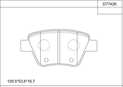 Asimco KD77428 - Гальмівні колодки, дискові гальма autocars.com.ua