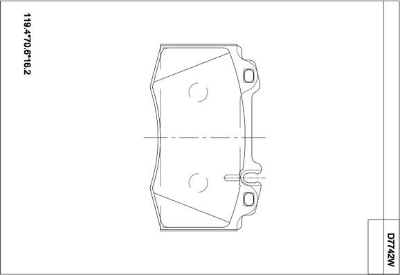 Asimco KD7742W - Гальмівні колодки, дискові гальма autocars.com.ua