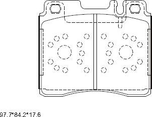 Asimco KD7745 - Тормозные колодки, дисковые, комплект avtokuzovplus.com.ua