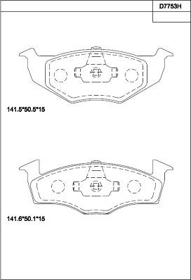 Asimco KD7753H - Гальмівні колодки, дискові гальма autocars.com.ua