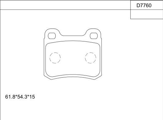 Asimco KD7760 - Тормозные колодки, дисковые, комплект avtokuzovplus.com.ua