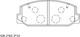 Asimco KD7765 - Тормозные колодки, дисковые, комплект avtokuzovplus.com.ua