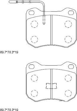 Asimco KD7768 - Гальмівні колодки, дискові гальма autocars.com.ua