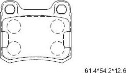 Asimco KD7770 - Тормозные колодки, дисковые, комплект avtokuzovplus.com.ua