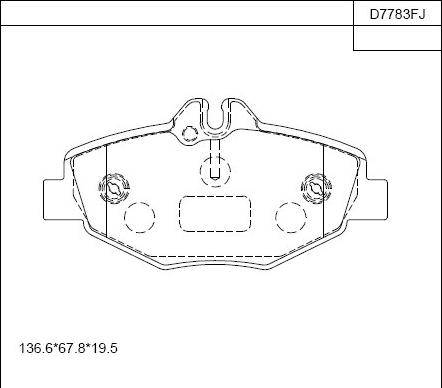 Asimco KD7783F - Тормозные колодки, дисковые, комплект avtokuzovplus.com.ua