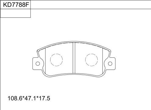 Asimco KD7788F - Гальмівні колодки, дискові гальма autocars.com.ua