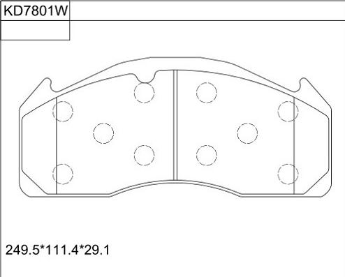 Asimco KD7801W - Тормозные колодки, дисковые, комплект avtokuzovplus.com.ua