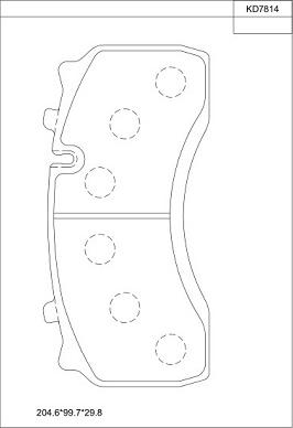 Asimco KD7814 - Тормозные колодки, дисковые, комплект avtokuzovplus.com.ua