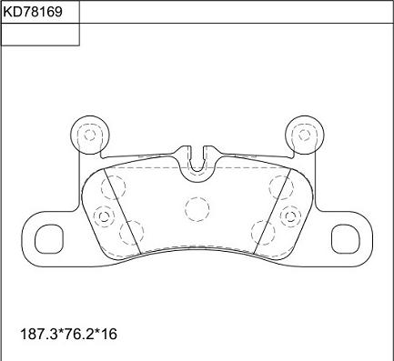 Asimco KD78169 - Гальмівні колодки, дискові гальма autocars.com.ua