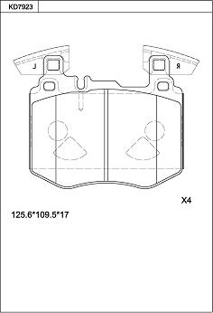 Asimco KD7923 - Гальмівні колодки, дискові гальма autocars.com.ua