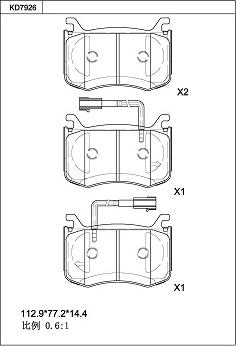 Asimco KD7926 - Гальмівні колодки, дискові гальма autocars.com.ua