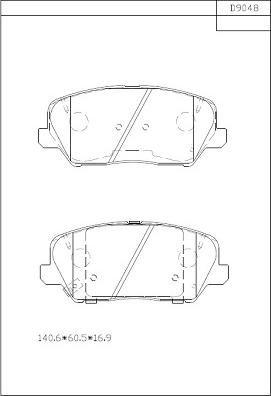 Asimco KD9048 - Гальмівні колодки, дискові гальма autocars.com.ua