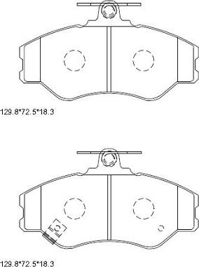 Asimco KD9626 - Тормозные колодки, дисковые, комплект avtokuzovplus.com.ua