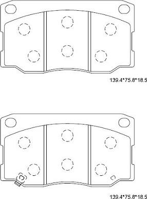 Asimco KD9706 - Гальмівні колодки, дискові гальма autocars.com.ua