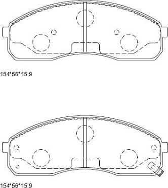 Asimco KD9711 - Тормозные колодки, дисковые, комплект avtokuzovplus.com.ua