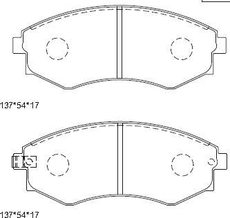 Nipparts J3601055S - Гальмівні колодки, дискові гальма autocars.com.ua