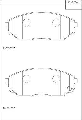 Asimco KD9717W - Гальмівні колодки, дискові гальма autocars.com.ua