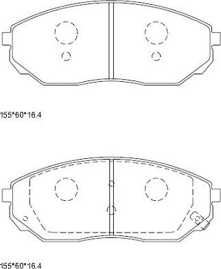 Asimco KD9717 - Тормозные колодки, дисковые, комплект avtokuzovplus.com.ua