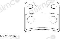 Asimco KD9736 - Гальмівні колодки, дискові гальма autocars.com.ua