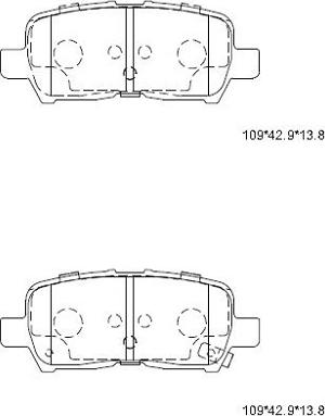 Asimco KD9744 - Гальмівні колодки, дискові гальма autocars.com.ua