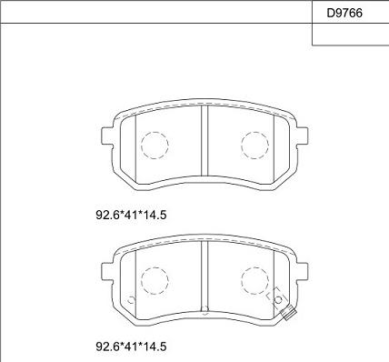 Asimco KD9766 - Гальмівні колодки, дискові гальма autocars.com.ua