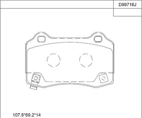 Asimco KD99716 - Гальмівні колодки, дискові гальма autocars.com.ua