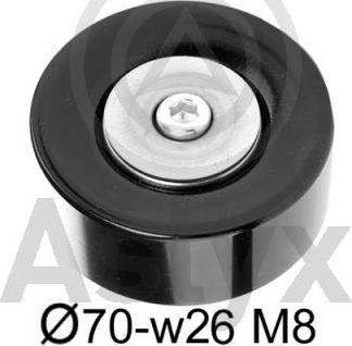 Aslyx AS-521247 - Паразитний / провідний ролик, поліклиновий ремінь autocars.com.ua