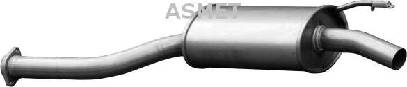 Asmet 01011 - Средний глушитель выхлопных газов avtokuzovplus.com.ua