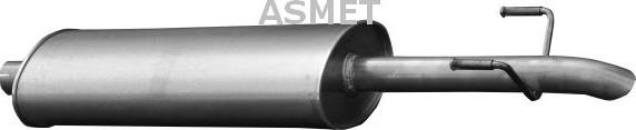 Asmet 02.043 - Глушитель выхлопных газов, конечный autodnr.net
