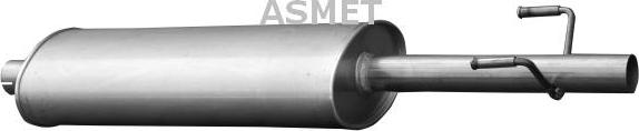 Asmet 02.044 - Средний глушитель выхлопных газов avtokuzovplus.com.ua