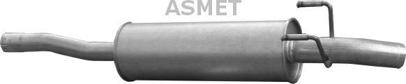 Asmet 02.054 - Глушитель выхлопных газов, конечный avtokuzovplus.com.ua