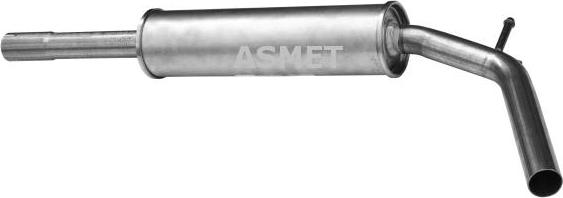 Asmet 03050 - Средний глушитель выхлопных газов avtokuzovplus.com.ua
