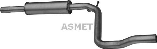 Asmet 03.083 - Середній глушник вихлопних газів autocars.com.ua