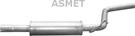 Asmet 03104 - Средний глушитель выхлопных газов avtokuzovplus.com.ua