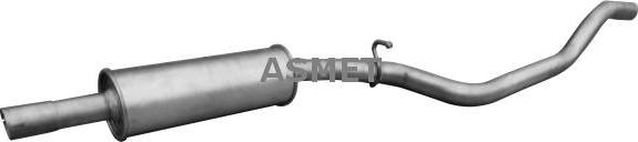 Asmet 03.134 - Середній глушник вихлопних газів autocars.com.ua