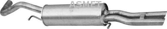 Asmet 06.009 - Глушник вихлопних газів кінцевий autocars.com.ua