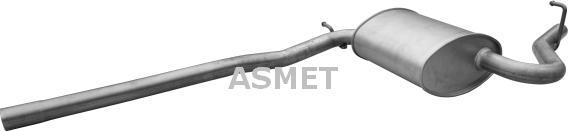 Asmet 06.012 - Середній глушник вихлопних газів autocars.com.ua