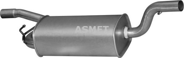 Asmet 07245 - Средний глушитель выхлопных газов avtokuzovplus.com.ua