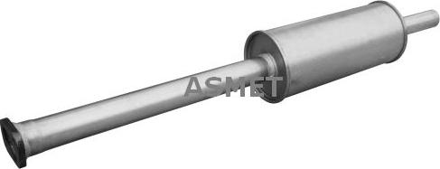 Asmet 07.258 - Середній глушник вихлопних газів autocars.com.ua