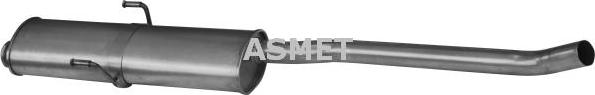 Asmet 09.066 - Середній глушник вихлопних газів autocars.com.ua