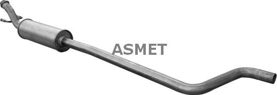 Asmet 09.113 - Середній глушник вихлопних газів autocars.com.ua