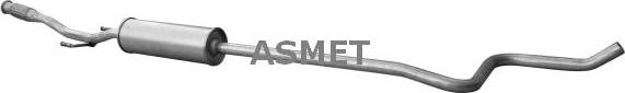 Asmet 09.115 - Средний глушитель выхлопных газов avtokuzovplus.com.ua