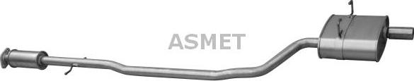 Asmet 12.025 - Середній глушник вихлопних газів autocars.com.ua