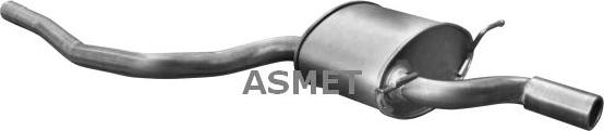 Asmet 12.042 - Глушник вихлопних газів кінцевий autocars.com.ua