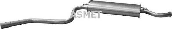 Asmet 16.019 - Глушник вихлопних газів кінцевий autocars.com.ua