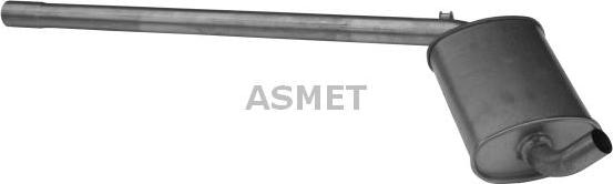 Asmet 19.008 - Середній глушник вихлопних газів autocars.com.ua