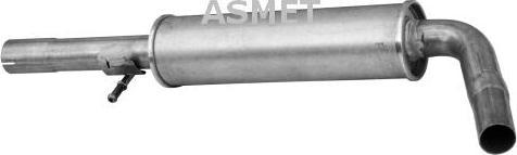 Asmet 21.009 - Средний глушитель выхлопных газов avtokuzovplus.com.ua