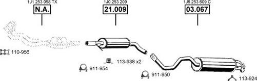 Asmet AU060100 - Система випуску ОГ autocars.com.ua