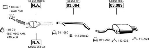 Asmet AU060120 - Система випуску ОГ autocars.com.ua